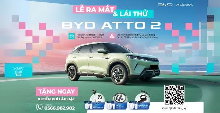 Sự kiện ra mắt BYD ATTO 2 tại BYD Bắc Giang – Trải nghiệm mẫu SUV điện đô thị thế hệ mới